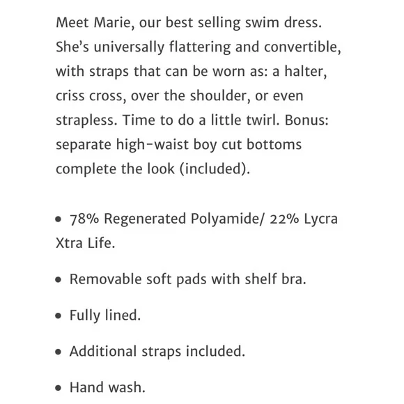 Jessica Rey swimwear size Medium swim dress striped pink skirt bathing suit - Picture 9 of 11